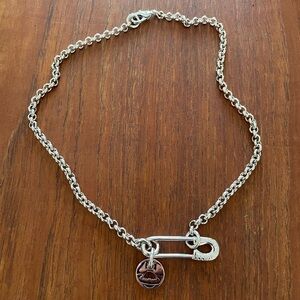 Vivienne Westwood safety pin pendant necklace